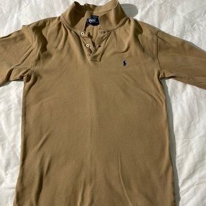 Long Sleeve Boys Polo by Ralph Lauren khaki polo
